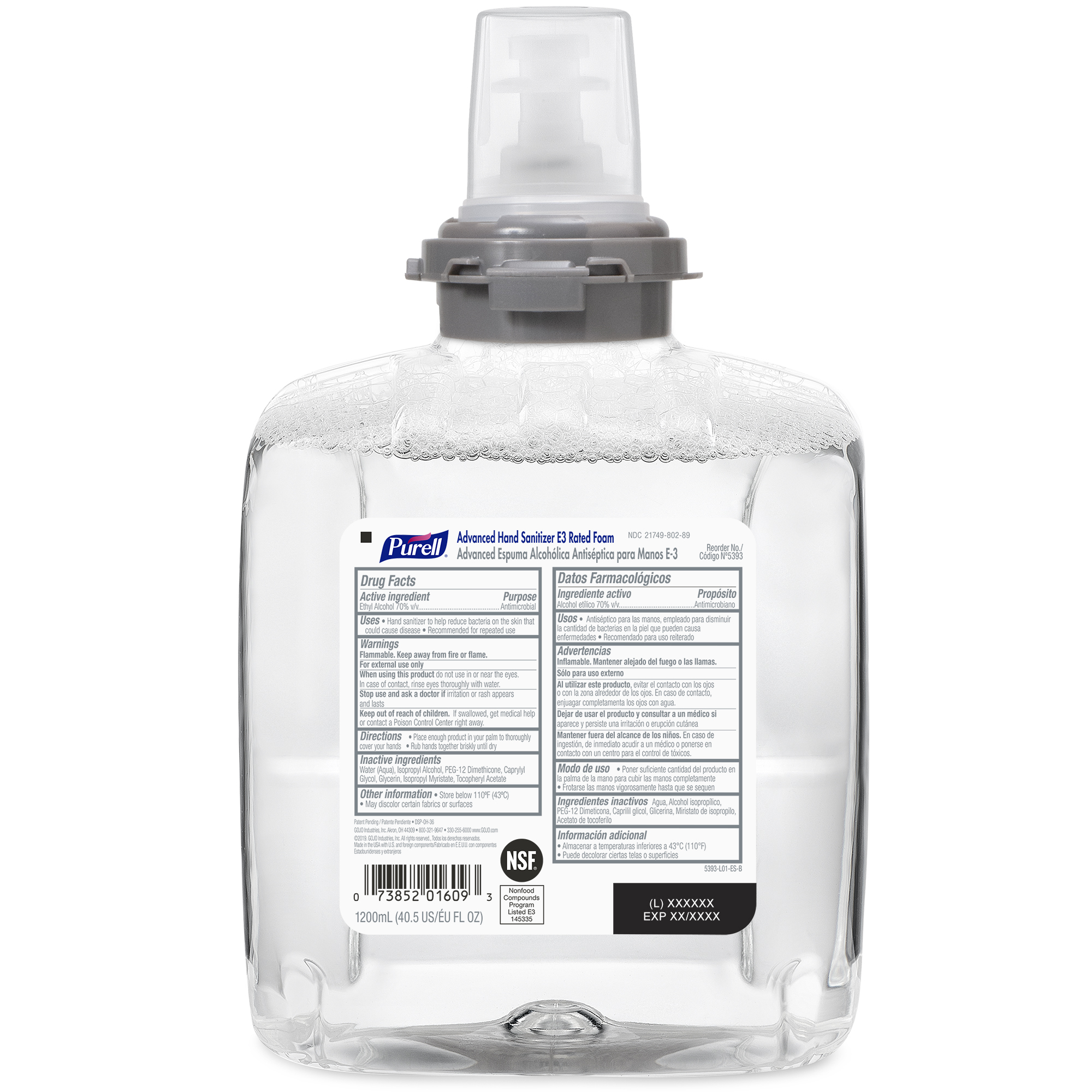 PURELL® Advanced Hand Sanitizer E3 Rated Foam 1200 mL